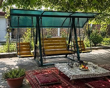 Үй жана бакча үчүн баардык: Бакча селкинчеги Металл, Жөлөнгүчү менен, Чатыры менен — 3