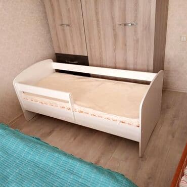 детская кровать 7 в 1: Детская односпальная кровать, Новый, Для девочки, Для мальчика, С матрасом, ДСП, Бесплатная доставка — 1