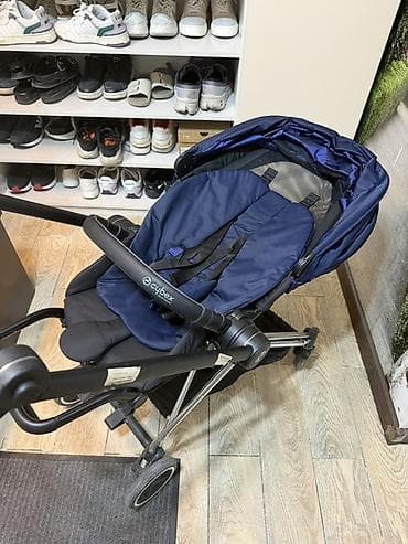 second hend: Коляска, Cybex, цвет - Голубой, Б/у — 5