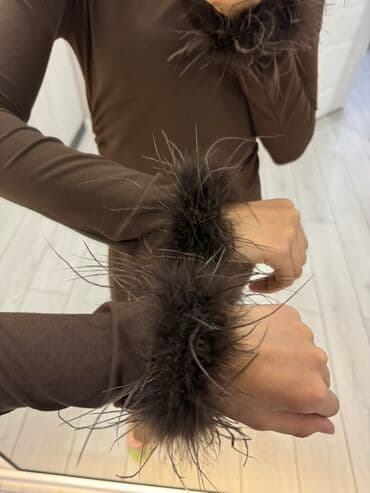 Спецодежда: Повседневное платье, Осень-весна, Длинная модель, Трикотаж, Футляр, S — 1