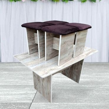 кухенный стол: Ашкана үстөлү жана отургуч, Жаңы, Акылуу жеткирүү, түсү - Ак — 8