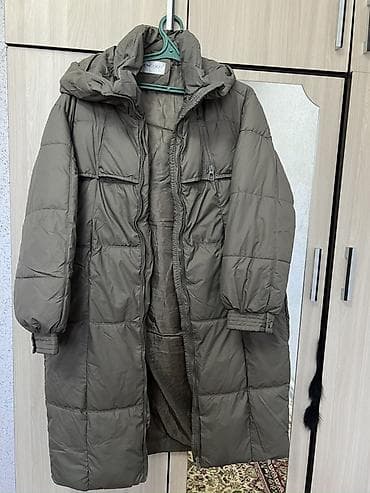 Пуховик, По колено, Стеганый, XL, 2XL — 2