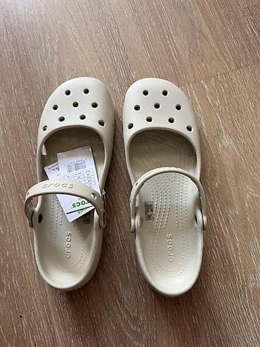 обувь белая: Сабо, 38, Crocs, Новый, цвет - Бежевый, Самовывоз — 1