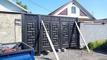 solutions elementary: Металлические ворота и калитка с декоративными панелями - Материал — 2