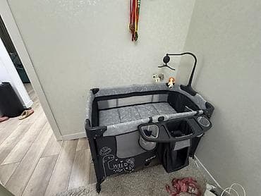 Манеж-кровать, Раскладной, Другой материал