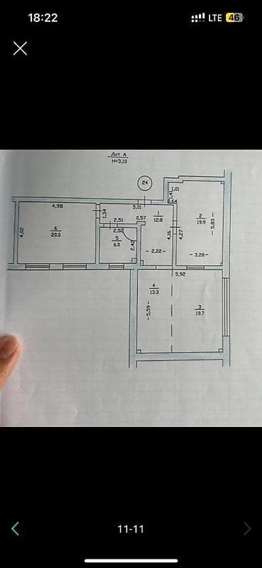 Гаражи: 3 комнаты, 92 м², Индивидуалка, 3 этаж, Косметический ремонт — 10