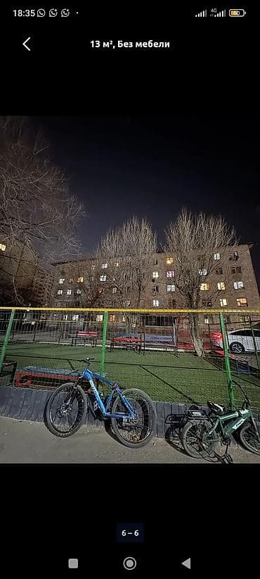 flat osh: 13 м², 1 комната, Забор, огорожен — 1