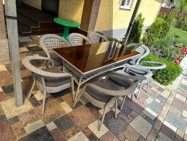 мебель бишкек столы и стулья фото цены: Комплект садовой мебели, Ротанг — 3