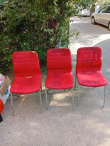 office table: Разборный стол из каленого стекла + 3 стула - Стол: столешница из — 3