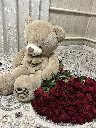 костюм быка: Большой плюшевый медведь - Плюшевый медведь светло-бежевого цвета, с — 4