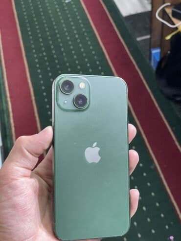айфон 13 жаны: IPhone 13, Колдонулган, 128 ГБ, Жашыл, Коргоочу айнек, Кабель, Каптама, 80 % — 1