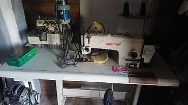 Оборудование для швейных цехов: Промышленное швейное оборудование комплектом. Состав: - Прямострочная — 2