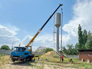 Услуги автокрана: Кран 21 м 
Като насос — 2