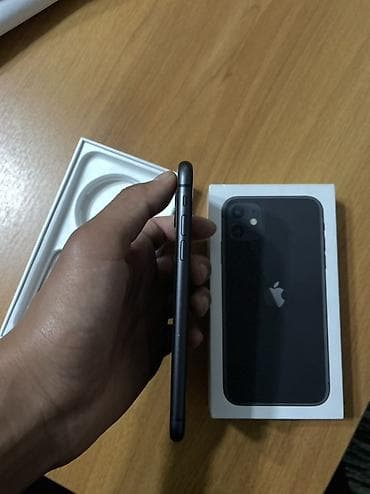 iphome 11: IPhone 11, Б/у, 128 ГБ, Черный, Коробка, 73 % — 3