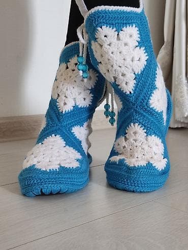 голубые: Домашние тапочки, 38.5, Новый, цвет - Голубой, Самовывоз — 6