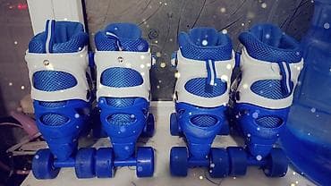 Ролики: Детские роликовые коньки (квады) Power Superb, цвет синий/белый. - — 4