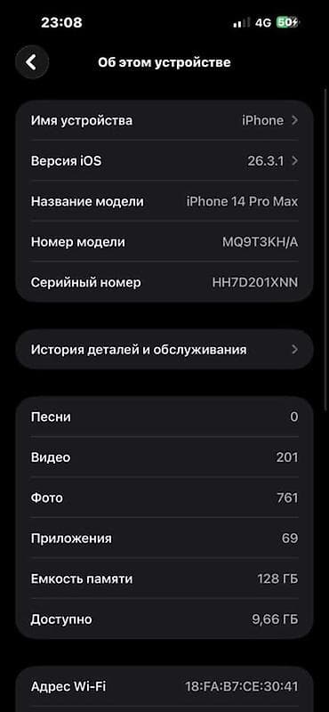 IPhone 14 Pro Max, Новый, 128 ГБ, Deep Purple, 50 %