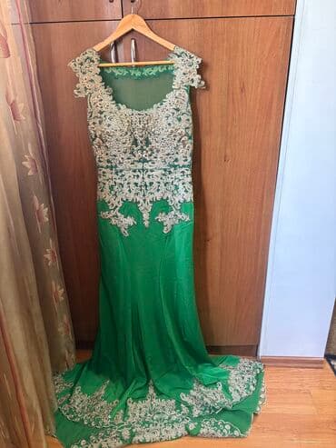 вечернее платье больших размеров: Вечернее платье, Русалка, Длинная модель, Без рукавов, Шлейф, Открытая спина, Стразы, L — 2