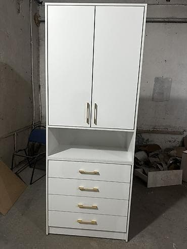 Детская мебель: Комод для одежды, Новый, Без зеркала, МДФ, цвет - Белый, Бесплатная доставка — 4