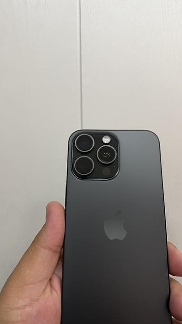 IPhone 15 Pro Max, Б/у, 256 ГБ, Black Titanium, Защитное стекло, Коробка, 86 % — 2