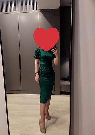 Вечернее платье, Коктейльное, Длинная модель, С рукавами, S — 1