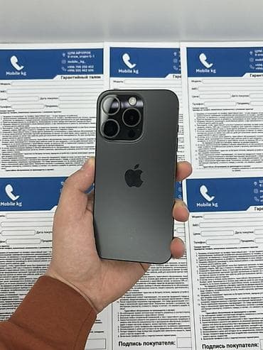 телефоны iphone 6: IPhone 15 Pro, Б/у, 128 ГБ, Black Titanium, Кабель, В рассрочку, 82 % — 1