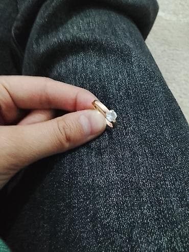 4 5мм: Кольцо с камнем-солитером золото - Классическая модель: тонкий — 1