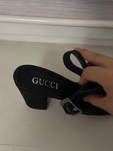 рейбан очки: Босоножки, 37, Gucci, Б/у, цвет - Черный — 2