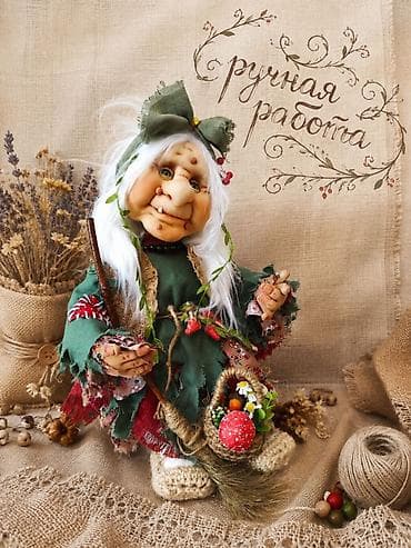 новогодний костюм мухомор: Баба-Яга — авторская игрушка, ручная работа Эксклюзивная интерьерная — 2