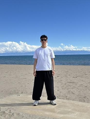 Брюки: Широкие брюки черные Unisex - Посадка: свободная, прямой силуэт с — 1
