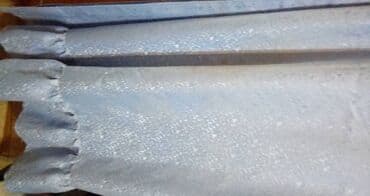 кухонный шторы: 1.Шторы коричневые в ромбик, с тесьмой для крючков 1.35 * 3 м (3 шт) — 2