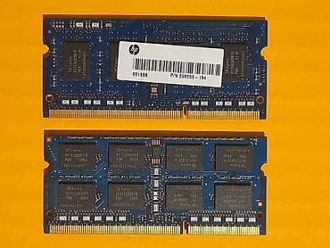 Комплектующие для ПК и ноутбуков: Оперативная память, Б/у, Hynix, 4 ГБ, DDR3, 1600 МГц, Для ноутбука — 2