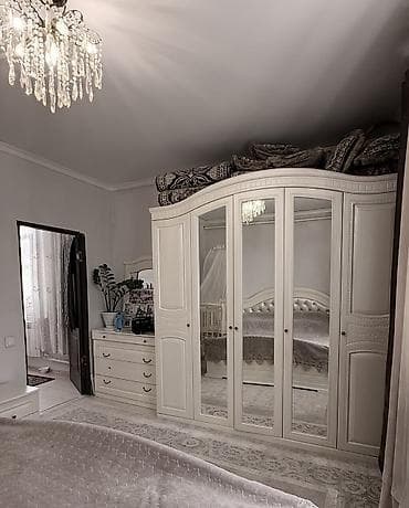 Гарнитуры для прихожей: Спальный гарнитур, Б/у, Двуспальная кровать, Шкаф, Комод, Белоруссия, Дерево, Самовывоз, цвет - Бежевый — 2