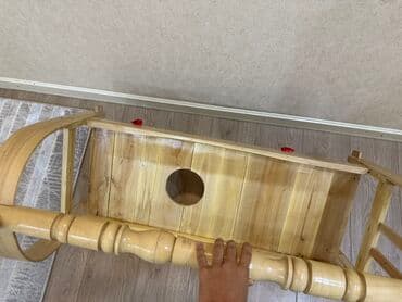 кроватки для девочек: Детская приставная кроватка, Б/у, Без колесиков, цвет - Бежевый — 2