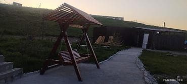 затеняющая сетка для клубники: Садовые качели Дерево, Со спинкой, С крышей — 2