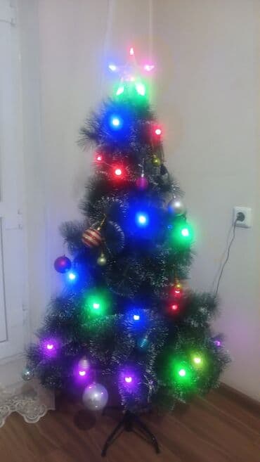 заказать ёлку: Искусственная новогодняя ёлка с украшениями и подсветкой. - Высота — 3