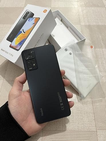 Redmi, Redmi Note 11 Pro, Новый, 128 ГБ, цвет - Черный, 2 SIM