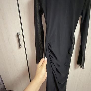 коктейли: Вечернее платье, Коктейльное, Трикотаж, С рукавами, L — 4