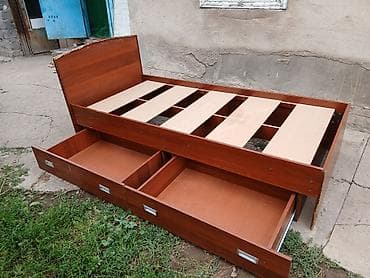 для матраса: Односпальная кровать, Б/у, С матрасом, длина - 204 см — 4