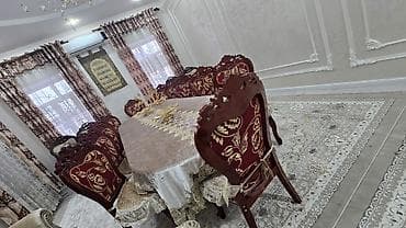 п 11: Стол и стул для зала, Б/у, Бесплатная доставка, цвет - Золотой — 4