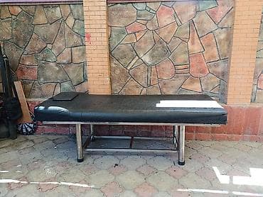 Массажный стол стационарный б/у Ориентировочно 190×70 см, высота около — 1