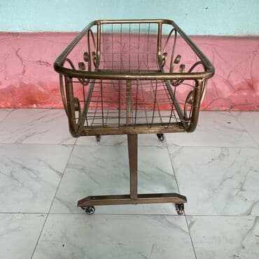 кроватки для новорожденных бу: Люлька, Жаңы, Бешик, Термелүүчү, Металл, түсү - Алтын — 2