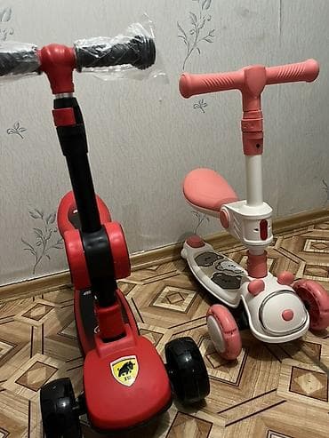 самокат розовый: Детский самокат, Трёхколёсный, Новый — 2