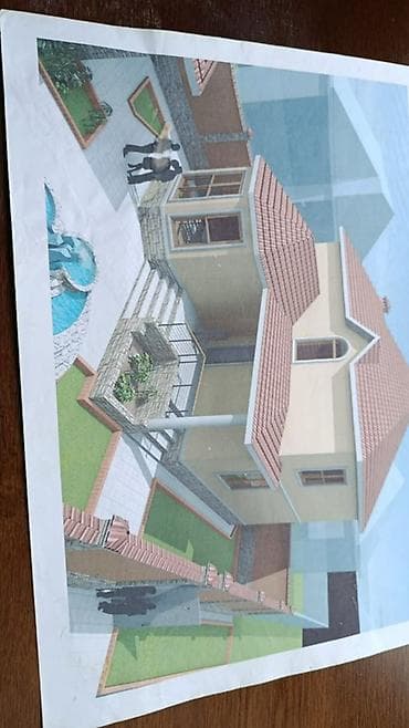 бекер уй: Двухэтажный дом с огороженным участком и коваными воротами угловое — 6