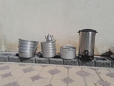 Идиш-аяк: Набор посуды и оборудования для приготовления на большую компанию: - — 1