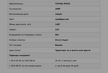 prius: Toyota Prius: 2008 г., 1.5 л, Вариатор, Гибрид, Хэтчбэк — 6