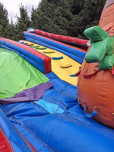 play zone: Надувной детский аттракцион (батут-горка) - Яркий многоцветный — 2