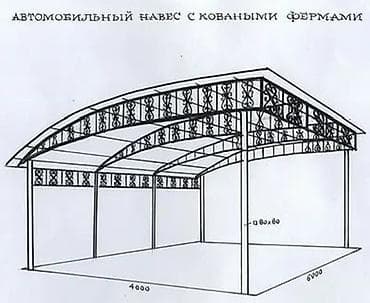 Үй жана бакча үчүн баардык: Автомобильные навесы под ключ - Арочные и прямые конструкции для — 4