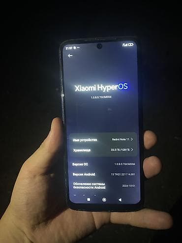 redmi note pro: Redmi, Redmi Note 11, Б/у, 128 ГБ, цвет - Синий, 1 SIM, 2 SIM, eSIM — 2