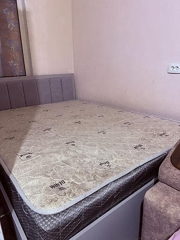 матрасы буу: Двуспальная кровать с матрасом. Б/У, но никто не лежал. - Основание — 1
